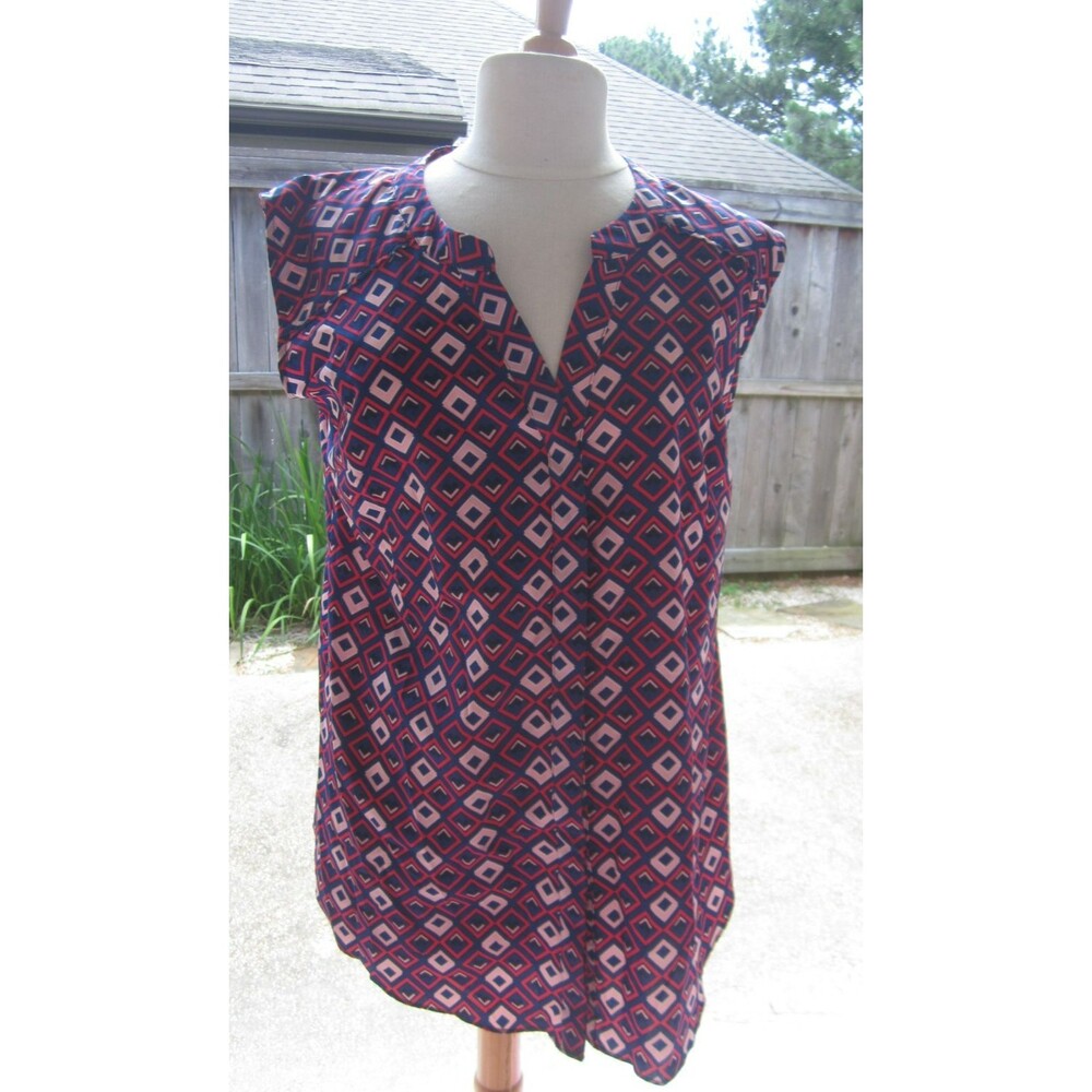 Motherhood Maternity Blouse S Geo Print Sleeveless Tunic Top